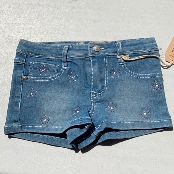 3/$12 Wallflower jean short  bead like accent flower jean short boho girls 5 - Picture 14 of 16